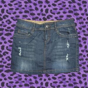 Denim mini skirt jeans 1990s